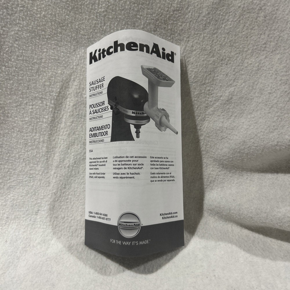 KitchenAid Sausage Stuffer Stand Mixer Attachment - White