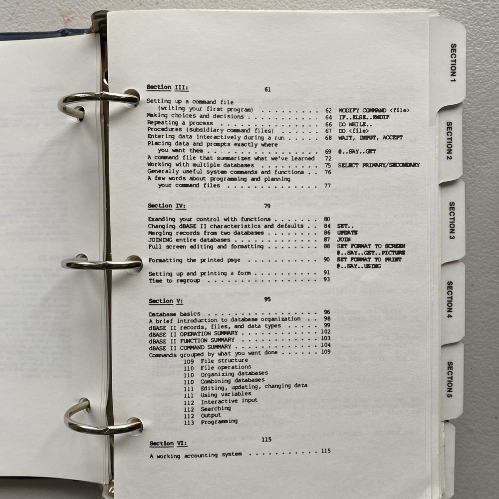 Vintage Osborne Computer Dbase II Assembly Language Software Manual ~ 12/10/82