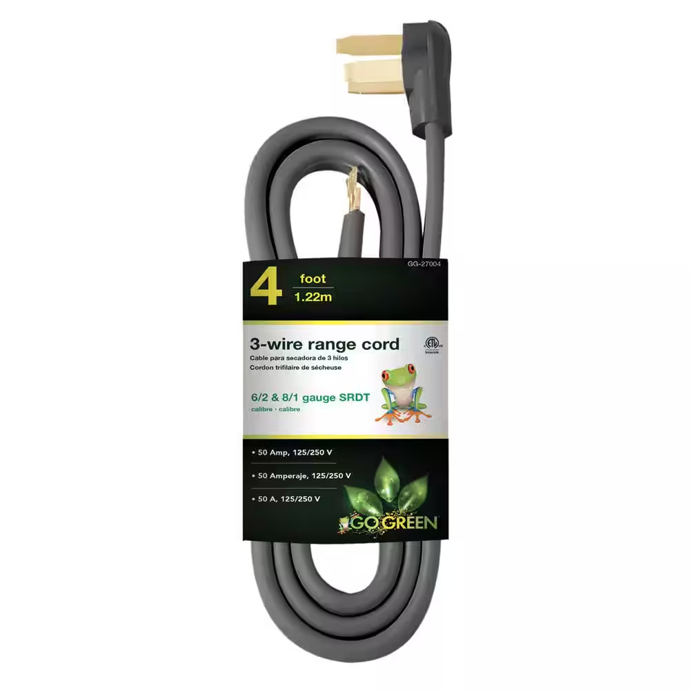 4 Ft. 6/2 and 8/1 3-Wire Range Cord