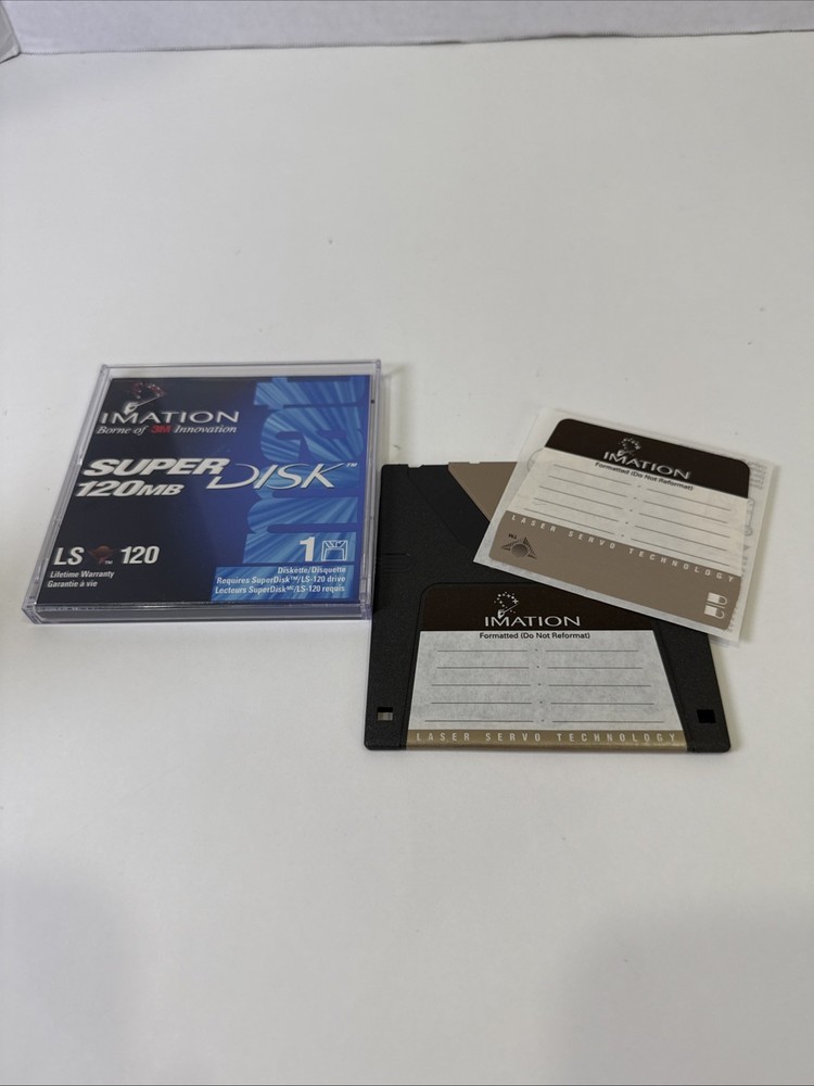 3 Imation Super Disk 120 MB LS-120- Two New One Used