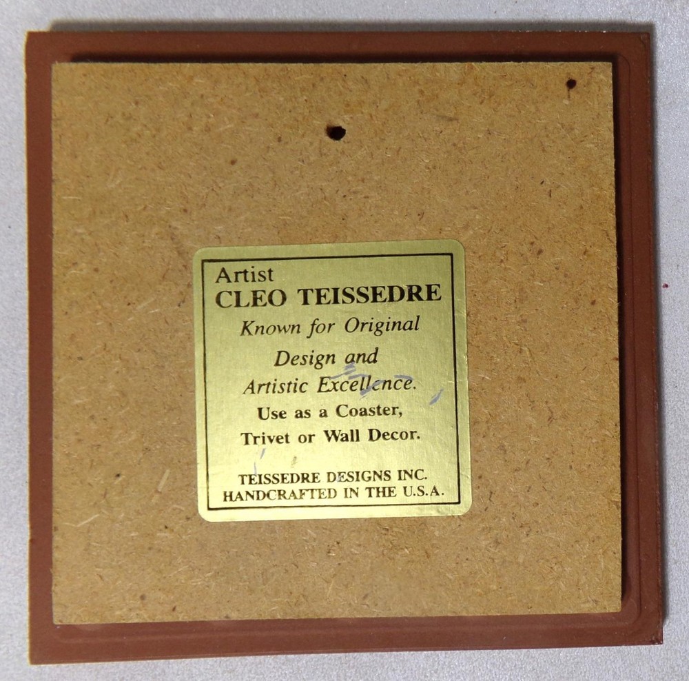 Mid Century Modern Art Pottery Teissedre Tile Set