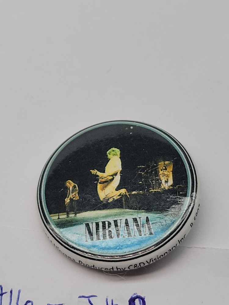 Vintage Nirvana Live Button Pin