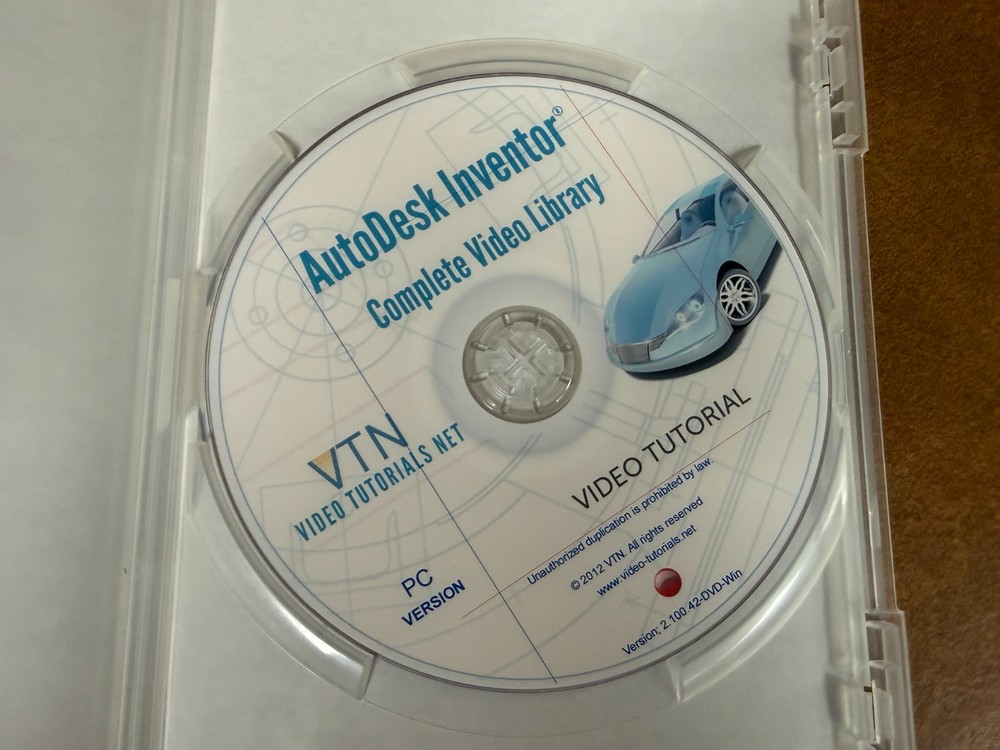 AutoDesk Inventor Complete Library Video Tutorial DVD *No Codes or Serial Number