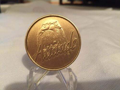 Attitude Progress Not Perfection Eagle Medallion Chip Coin Bronze