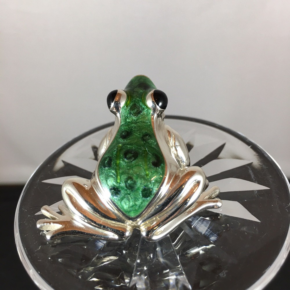 SATURNO Sterling Silver and Enamel Frog(Medium)