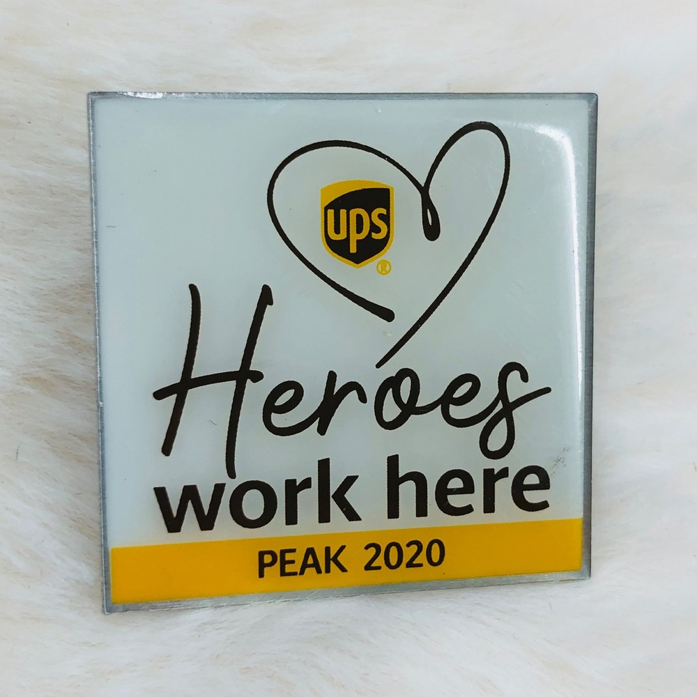UPS Heroes Work Here Peak 2020 Employee Award Essential Worker Lapel Pin