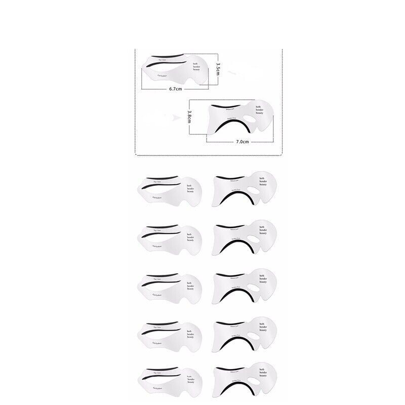 Stencils Eyeliner 10pcs Tool Shaping Template Model Stencil Eyeliner Winged