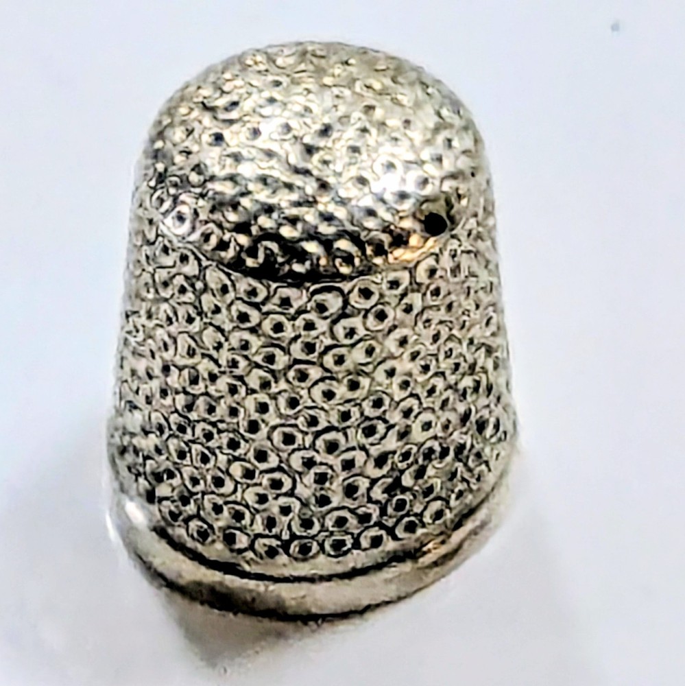 Antique Sterling Silver Thimble England Size 11