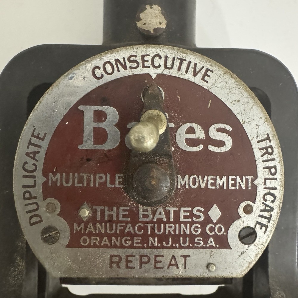 Bates Numbering Machine~Stamp Consecutive Duplicate Triplicate Repeat 6Wheel Vtg