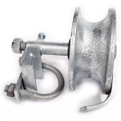 Galvanized Steel Sliding Gate Rollers & Track Hardware for 2" Gate Frame - 1 Pac