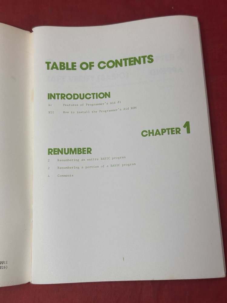 Apple II Programmer's Aid #1 Installation & Operating Manual 1978 VTG Manual