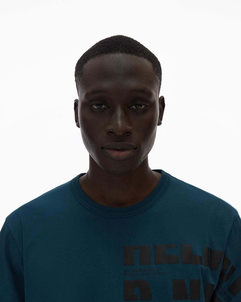 Helmut Lang Mens Micro-Mix Tee - Neptune