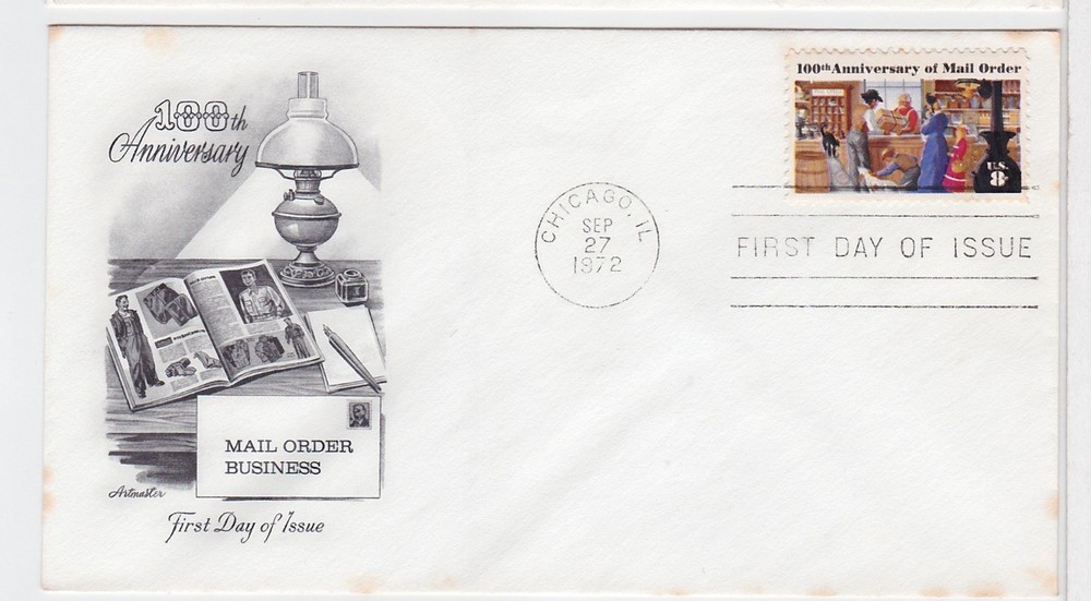 TurtlesTradingPost- Mail Order Centennial 1972 FDC #1468- Artmaster Cachet