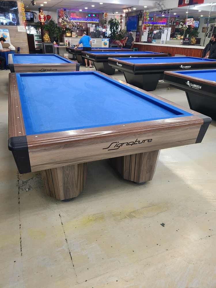 Signature Billiard carom Table with Blue Felt