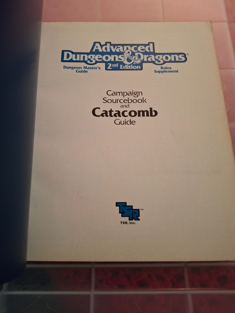 Advanced Dungeons and Dragons Campaign Sourcebook & Catacomb Guide 2nd Ed