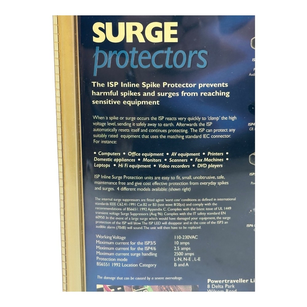 POWERTRAVELLER ISP5 SURGE PROTECTOR NEW/UNUSED SURPLUS