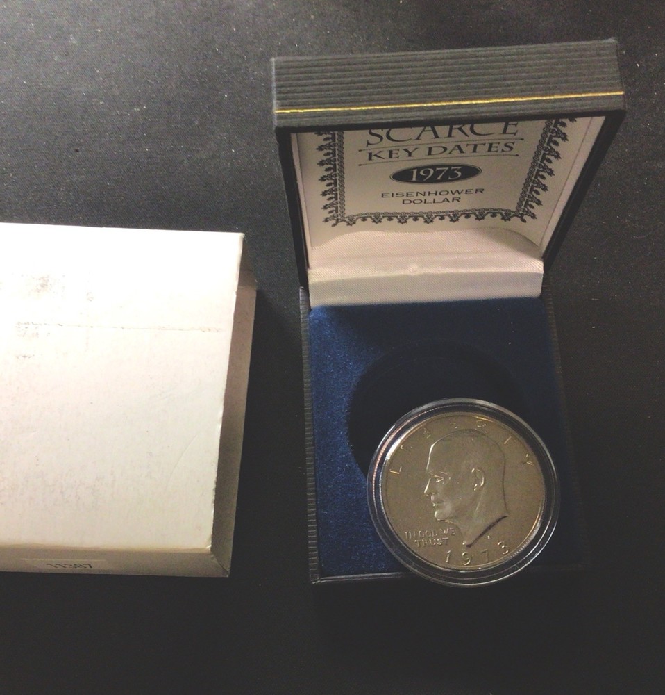 1973 Eisenhower Dollar CN Clad Proof In Box! ENN Coins