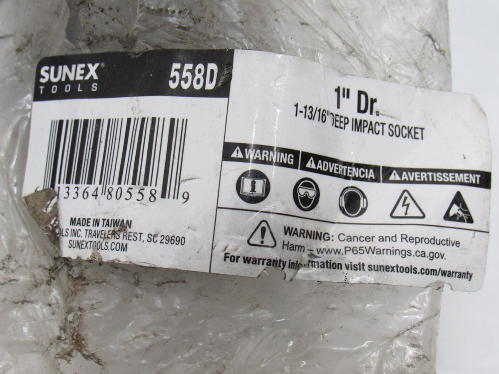 Sunex Tools 558D Sunex 558d 1" Drive Deep 6 Point Impact Socket 1-3/16"