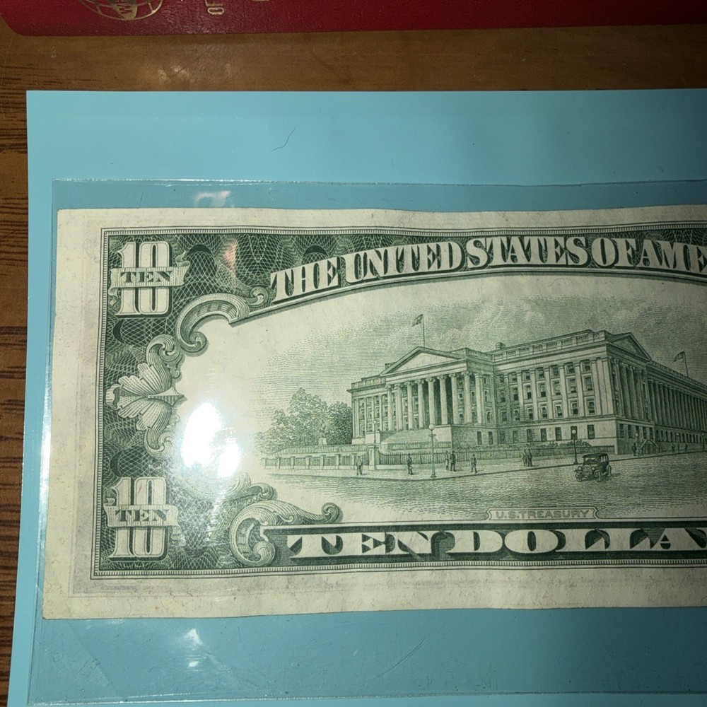 RARE 1950-A $10 Bill Misalignment Error - Visible Alignment Line