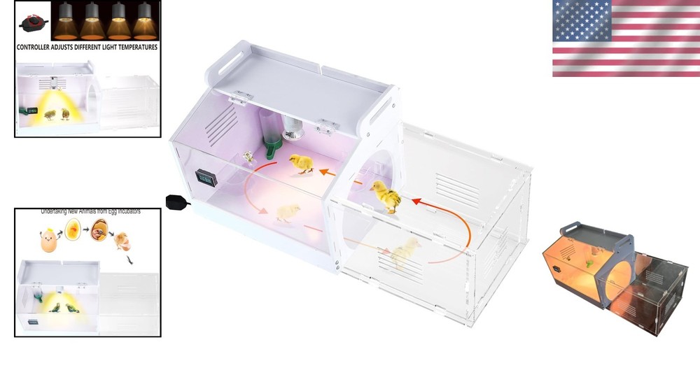 Iarge-Scale Chick Brooder Box Quail Cage Egg Incubator Chick Starter Kit Chicken