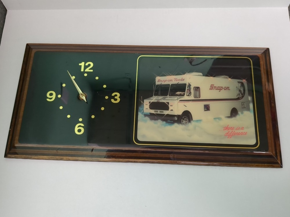 1980s Snap On Tools Delivery Truck Clock 23"x11"