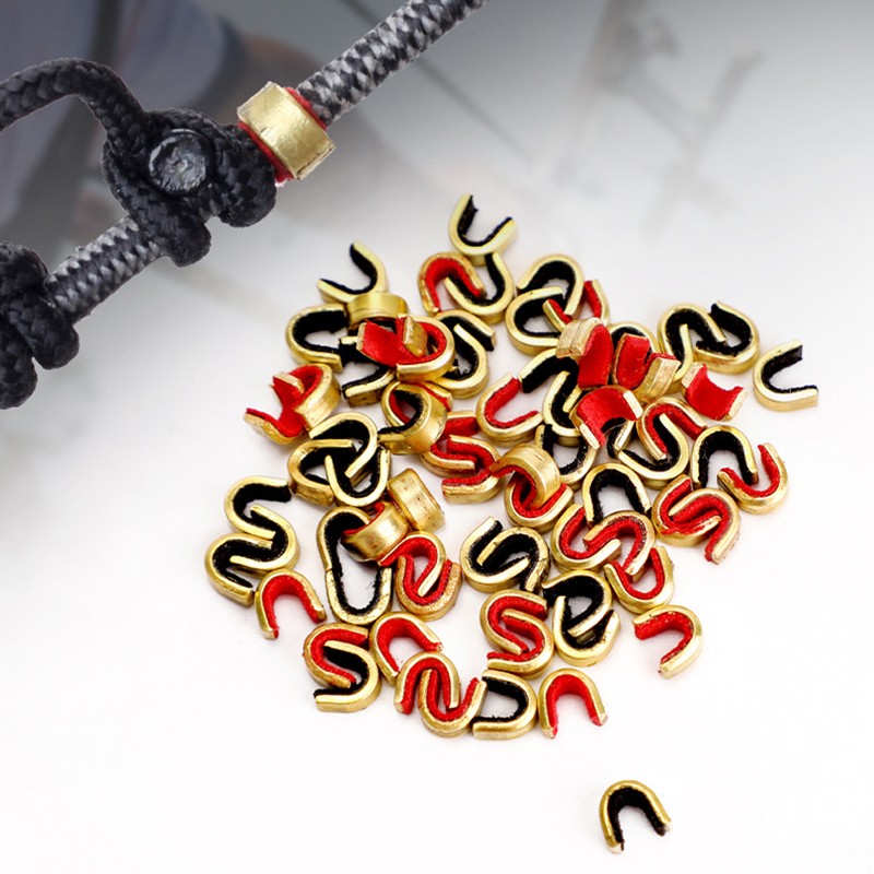 Outdoor Archery String Nocking Points Brass Nock Buckle Clips Bow String Protect