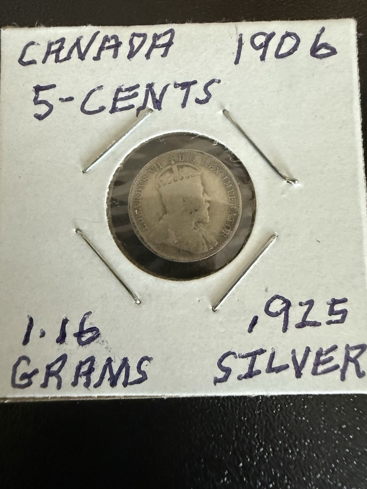 1906 Canada 5 Cents Silver