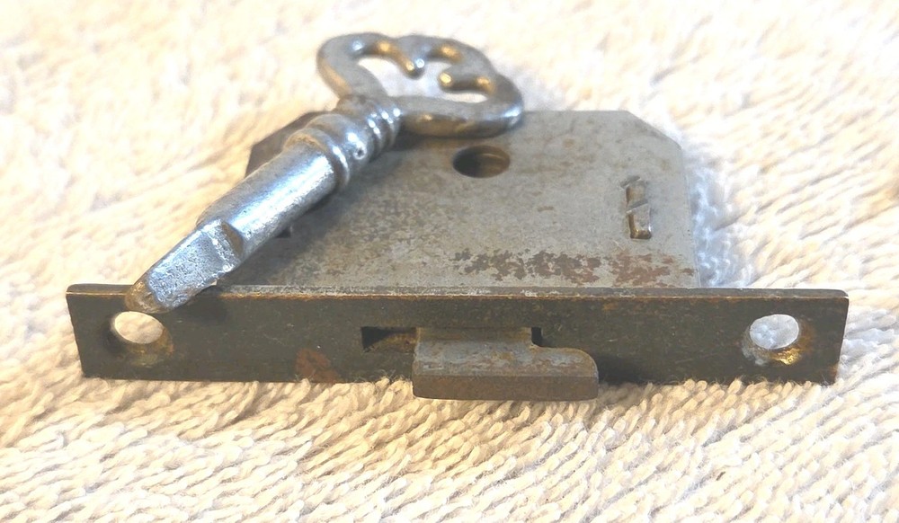 3) Mortise Lock w/Skeleton Key Right & left Hand Cabinet Doors Small Boxes