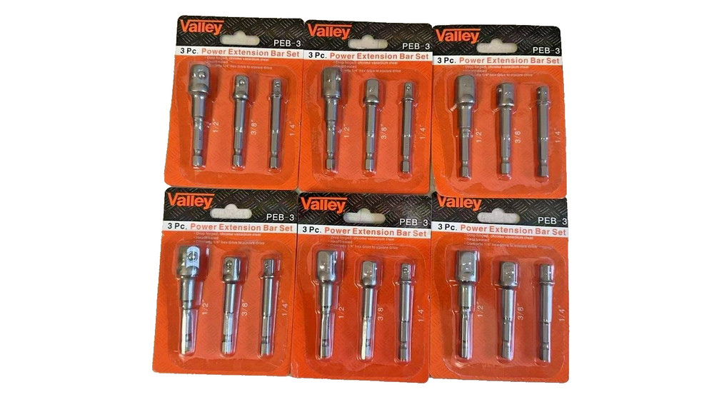 CLEARHOUSE!! Half Dozen 3Pc. Power Extension Bar Set