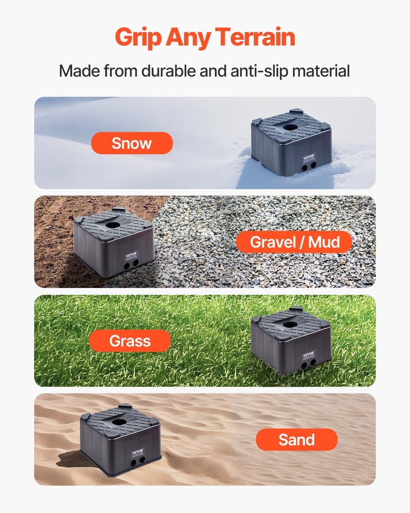 VEVOR Trailer Jack Block 6" High 6000 lbs RV Leveling Block Camper Accessories