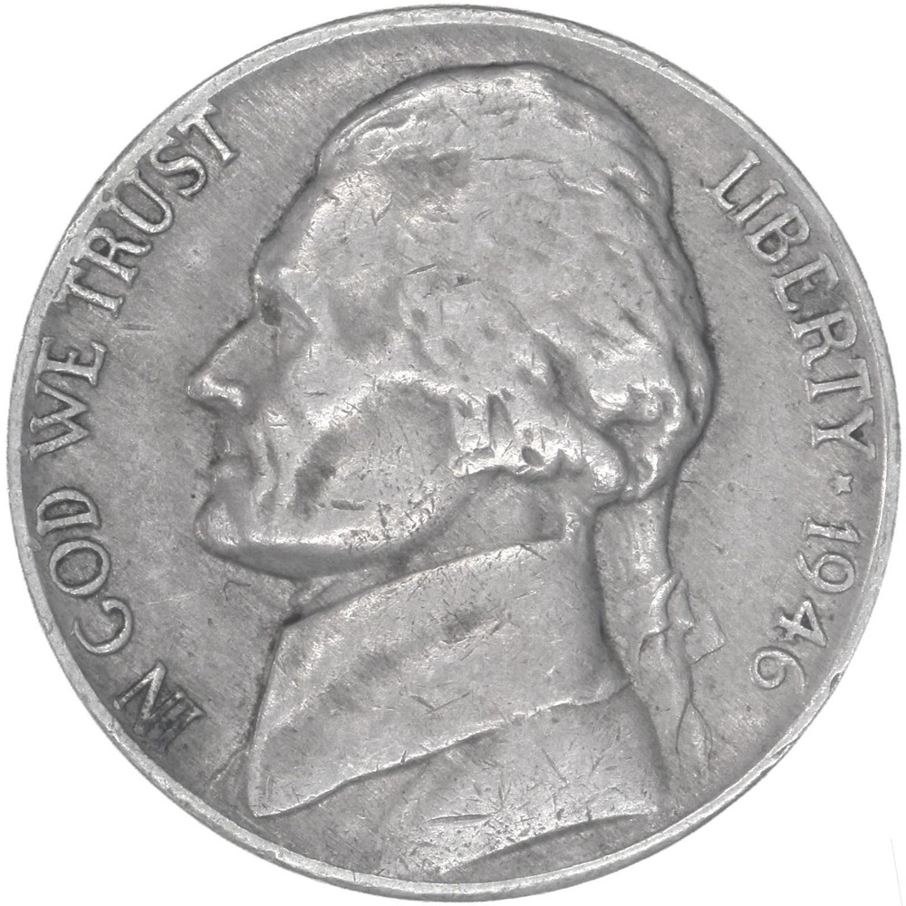 1946 (P) Jefferson Nickel Very Fine VF