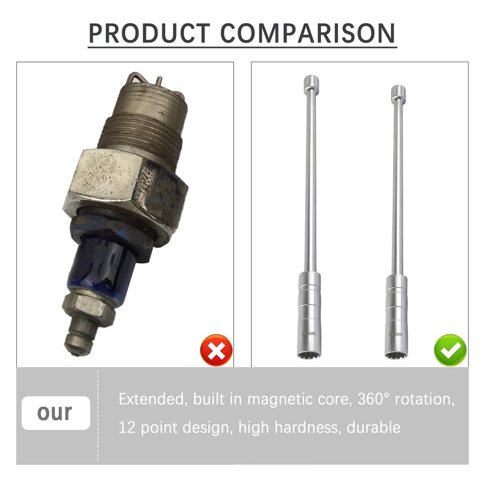 Extended Spark Plug Socket 14mm 16mm Removal Installer hardware set