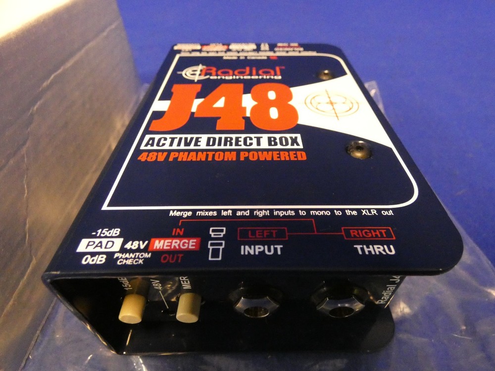 Radial Engineering J48 Active Direct Box 48V Phantom Powered, Demo-Open Box
