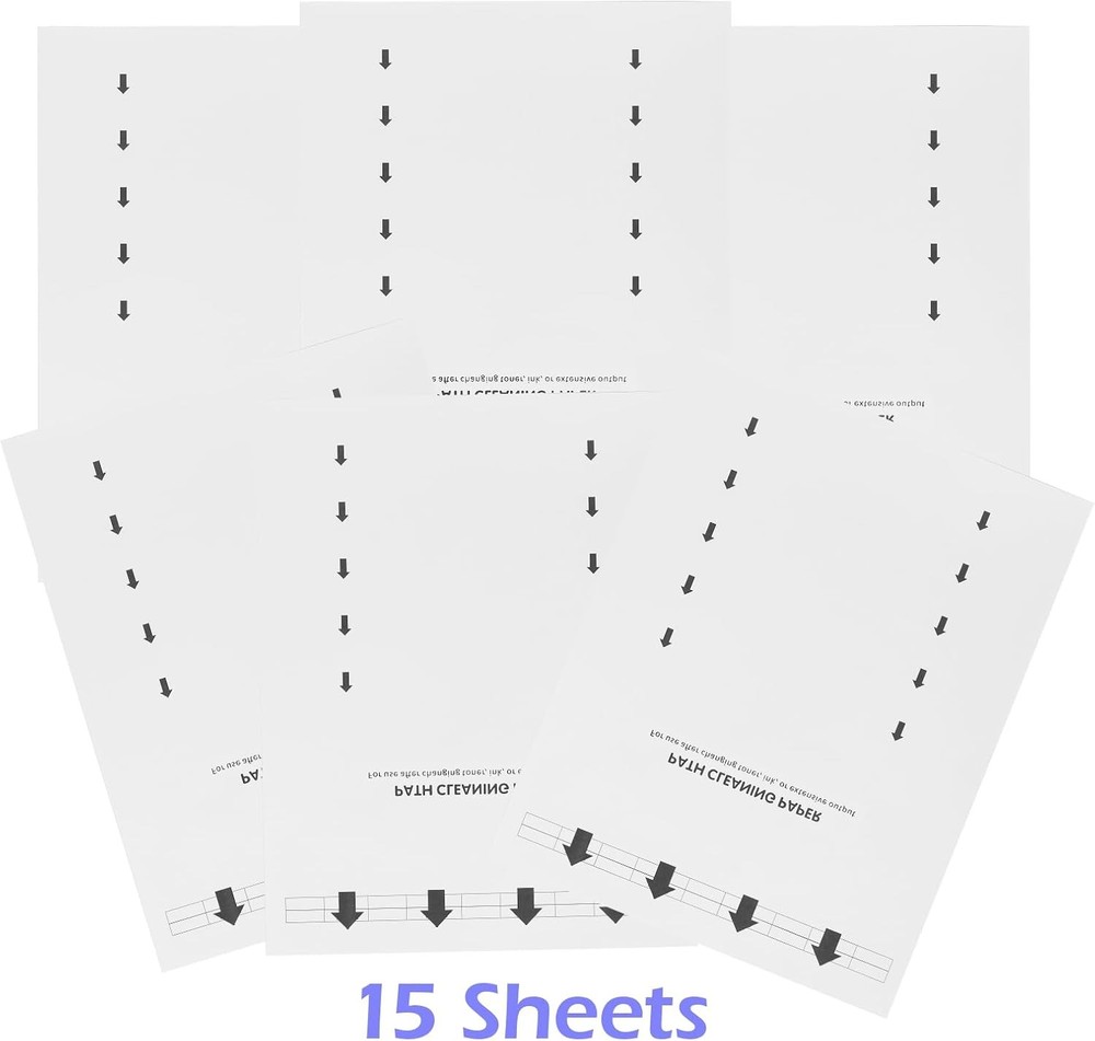 Printer Cleaning Sheets, Letter Size, 15-Pack for Laser & Inkjet