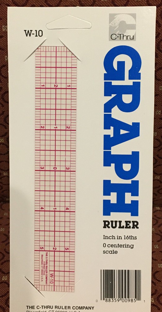 C-Thru Graph Ruler Inch in 16ths- W-10