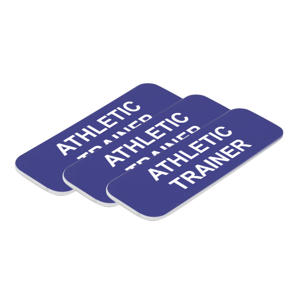 Athletic trainer 1 x 3" Name Tag/Badge, (3 Pack)