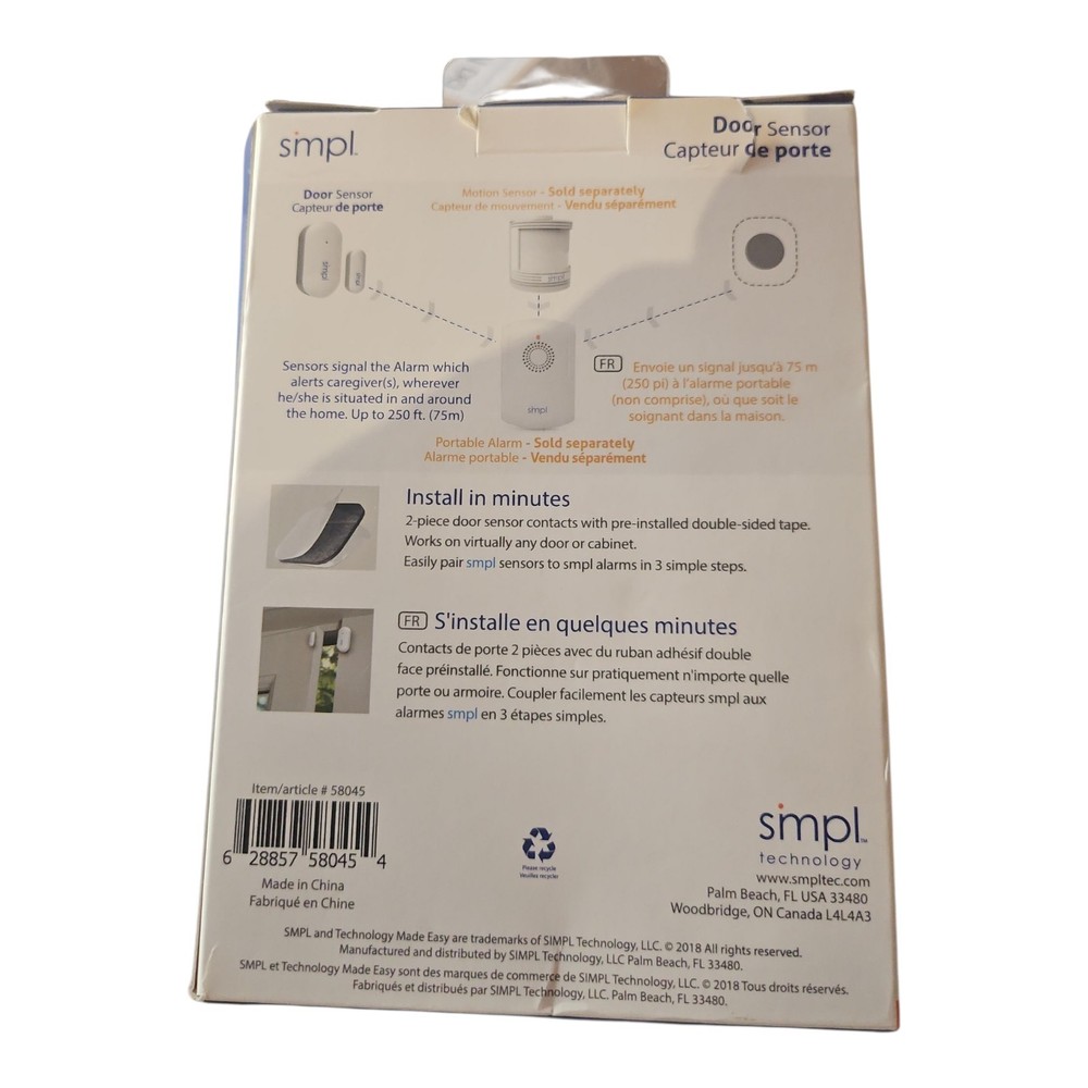 SMPL Wander Alert Add-On Door Sensor For Elderly