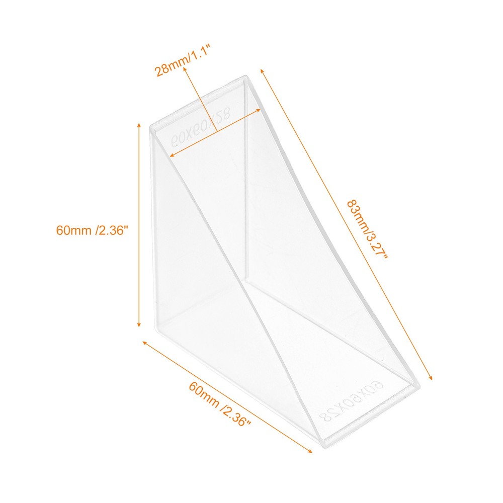 8Pcs Corner Protectors 28x82mm Plastic Right Angle Corner Guards Cushion White