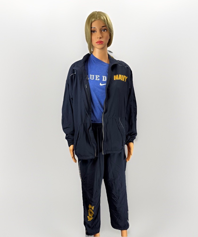 US Navy PT Running Suit Small Jacket Pants Reflective Military Training Set