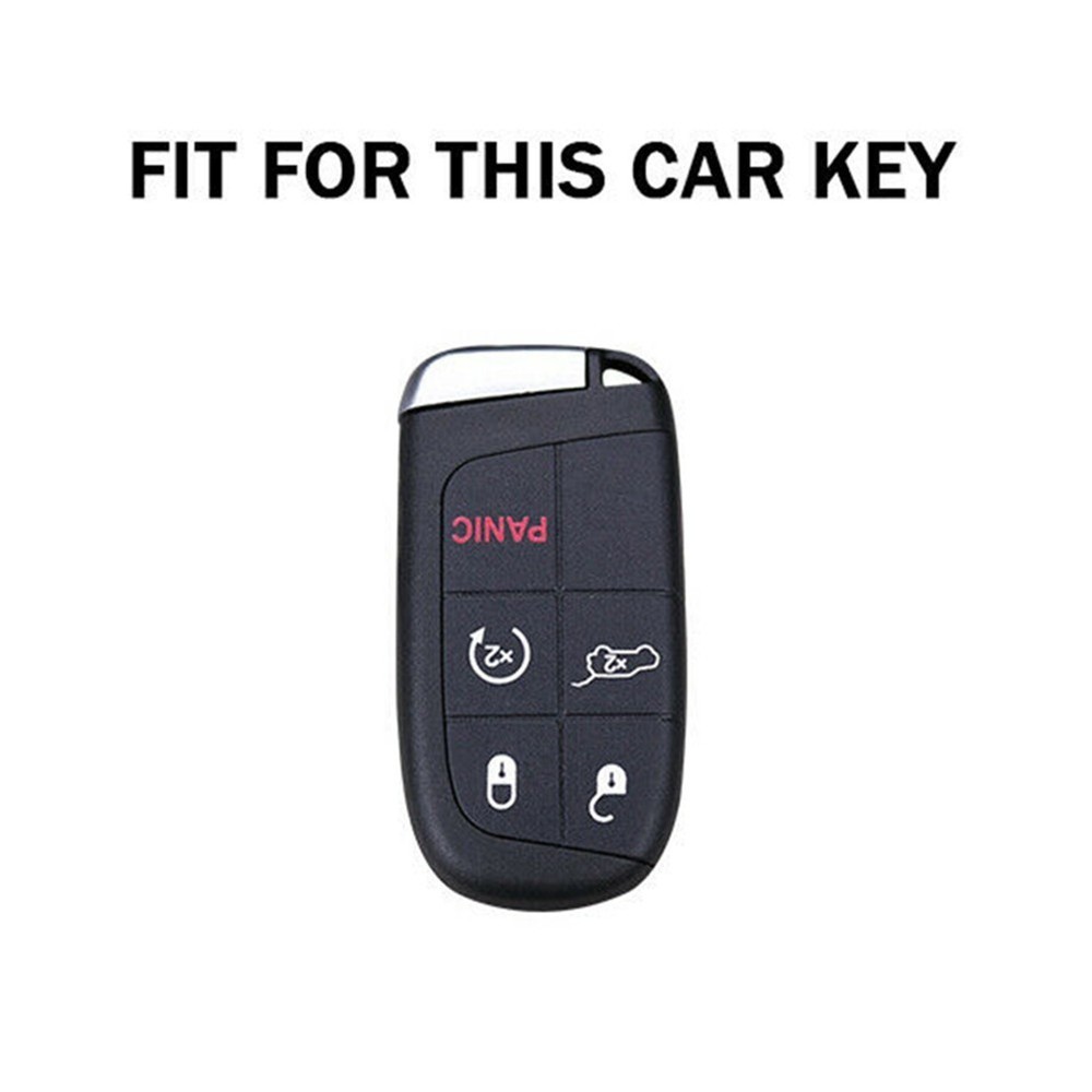 Key Case With Keychain Car Keychain Button Cover Leather