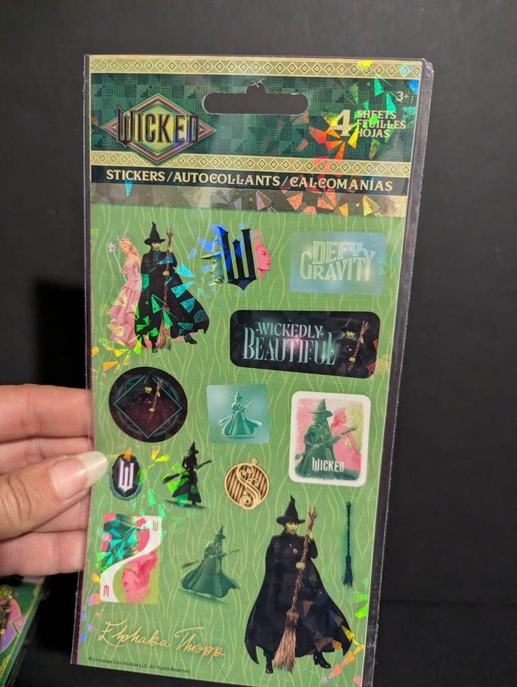 Wicked Glinda & Elphaba Enamel Pin & Sticker Pack