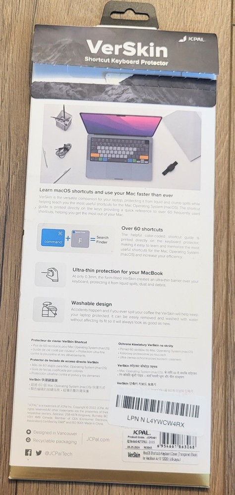 MacBook Adobe Premier ProShortcut Keyboard Protector, VerSkin JCPal✍️✍️