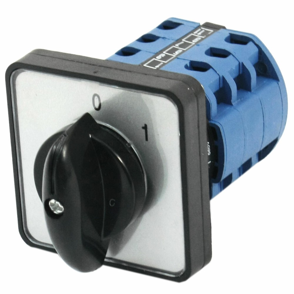 Square Panel Mounting 2-Position 3-Phase Rotary Cam Changeover Switch CA10