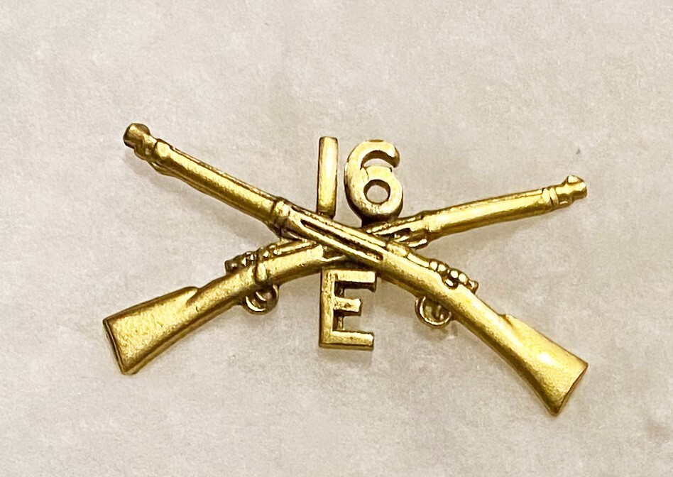 Pre-WWI E Company 16th Infantry Collar Device