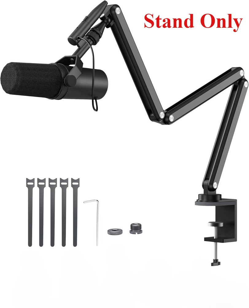 For Hyperx Quadcast Aluminum Alloy Foldable Microphone Arm Stand 360° Rotatable