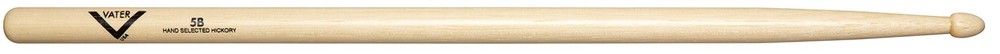 5B Wood Tip Hickory Drum Sticks, Pair