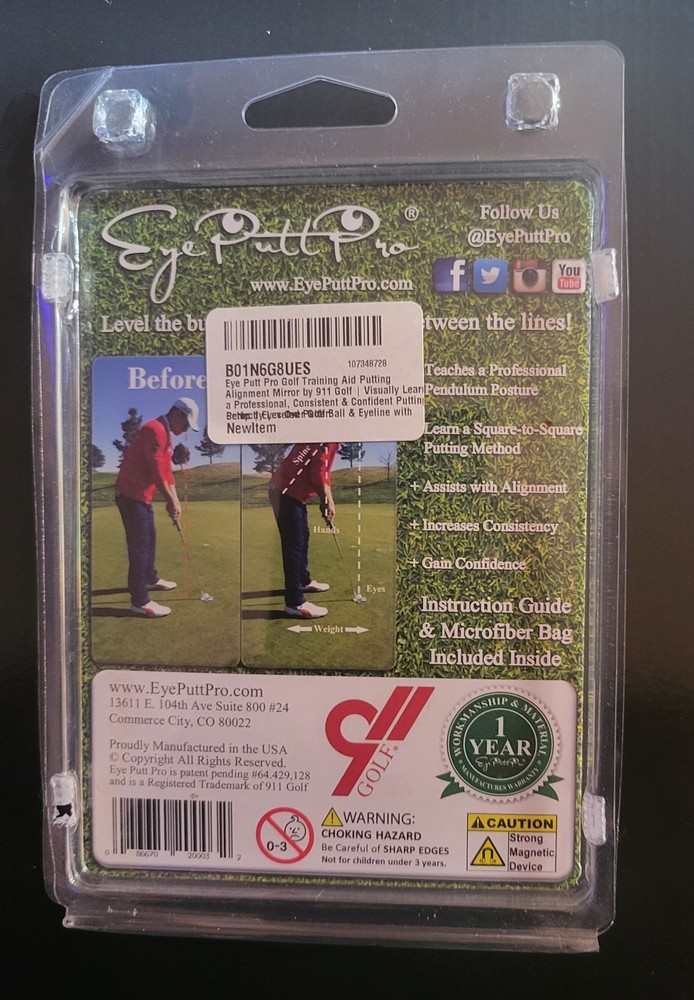 Eye Putt Pro Putting Training Aid Mirror, Opened, original packaging