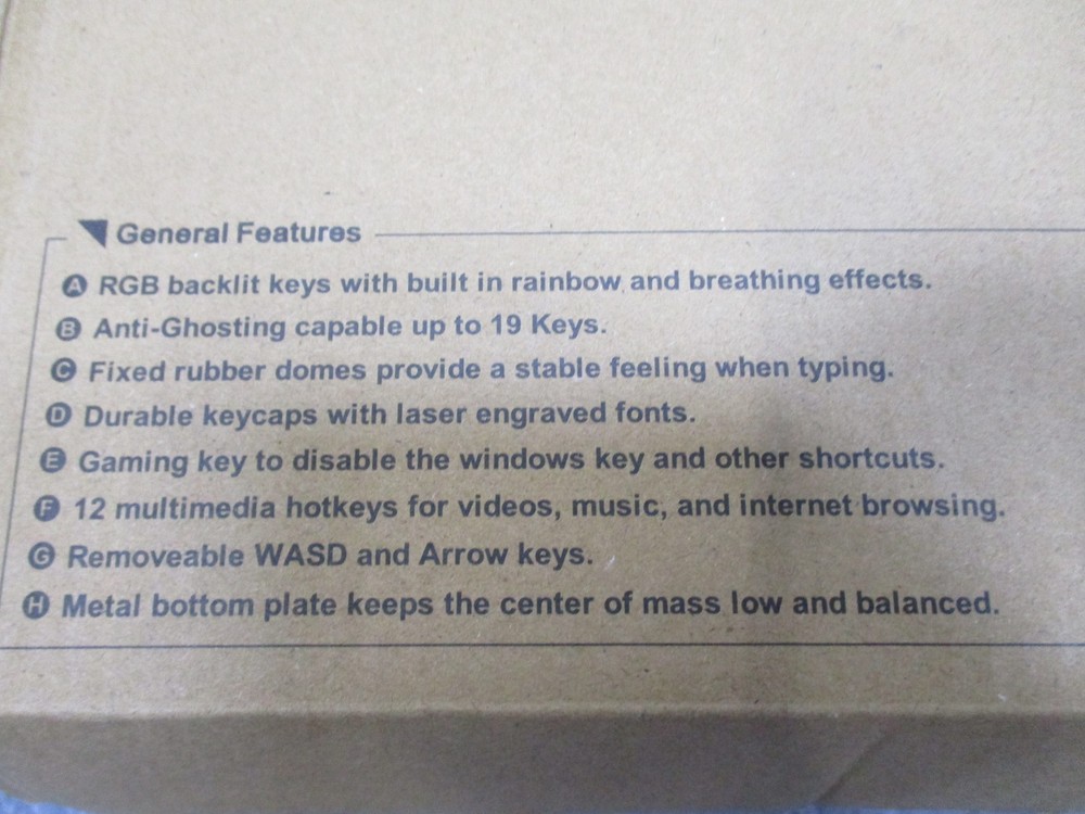 Skytech Gaming K-1000 USB Rainbow Backlight Gaming Keyboard - New