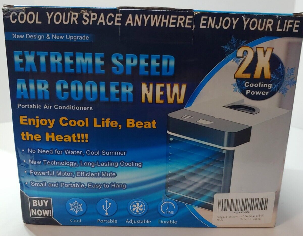 EXTREME SPEED AIR COOLER 2X COOLING POWER PORTABLE AIR CONDITIONER