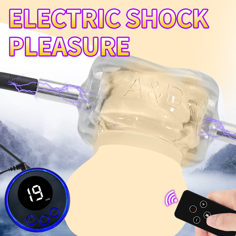 Electric Penis-Stretcher Enhancer-Ball-Scrotum-Ring-Delay-Ejaculation Men Remote